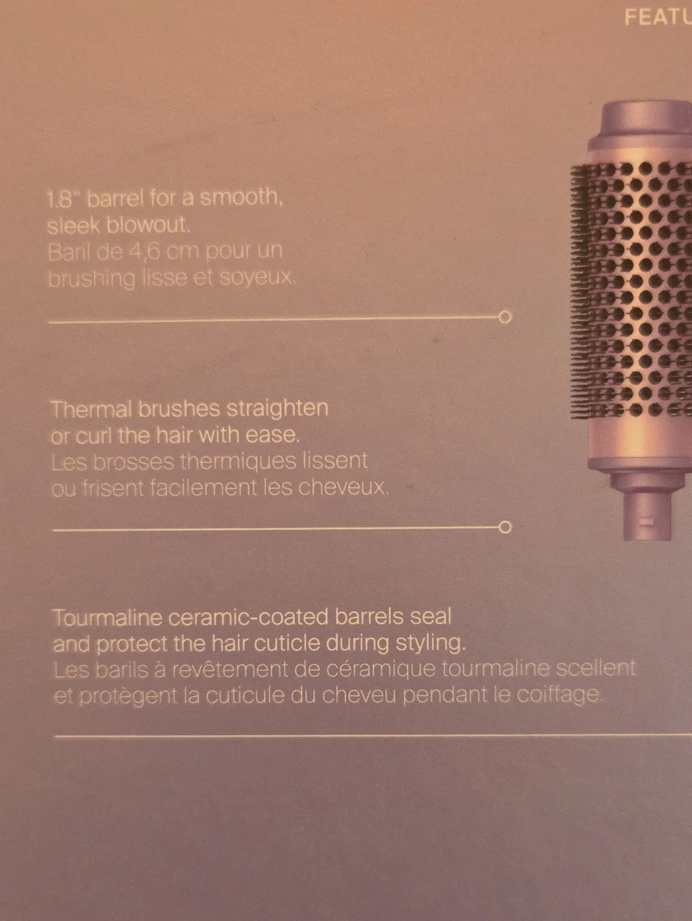 NIB MONAT Interchangeable Thermal Blowout Brush Set - Silver